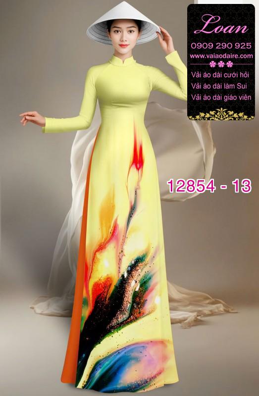 Vải áo dài hoa in 3D