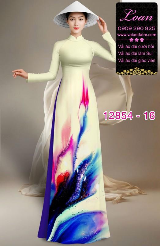 Vải áo dài hoa in 3D