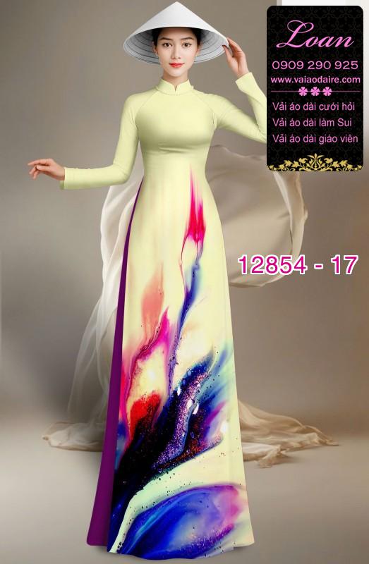 Vải áo dài hoa in 3D