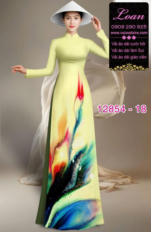 Vải áo dài hoa in 3D