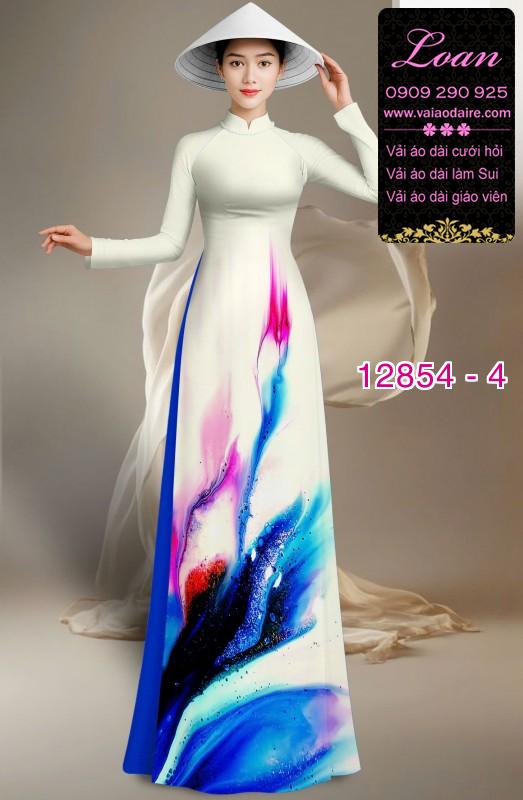 Vải áo dài hoa in 3D