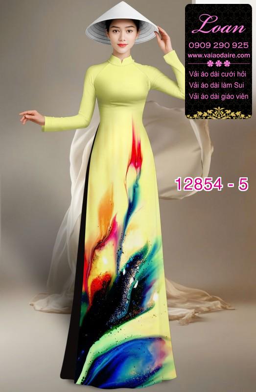 Vải áo dài hoa in 3D