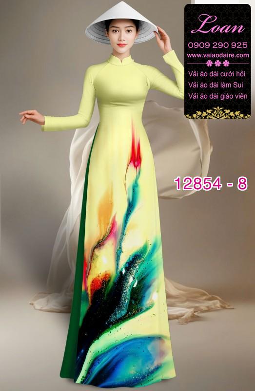 Vải áo dài hoa in 3D