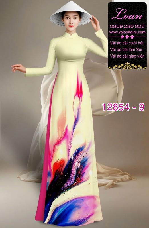 Vải áo dài hoa in 3D