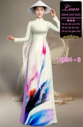 Vải áo dài hoa in 3D