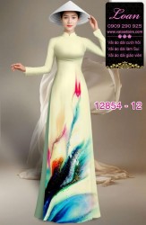 Vải áo dài hoa in 3D