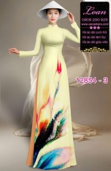 Vải áo dài hoa in 3D