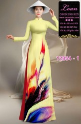Vải áo dài hoa in 3D