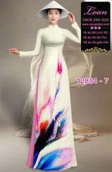 Vải áo dài hoa in 3D
