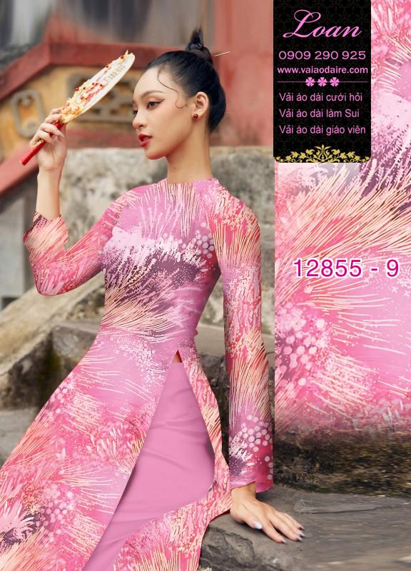 Vải áo dài hoa in 3D