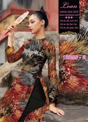 Vải áo dài hoa in 3D