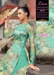 Vải áo dài hoa in 3D