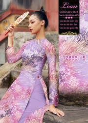 Vải áo dài hoa in 3D