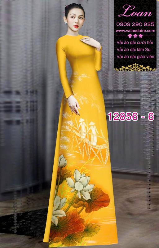 Vải áo dài hoa in 3D