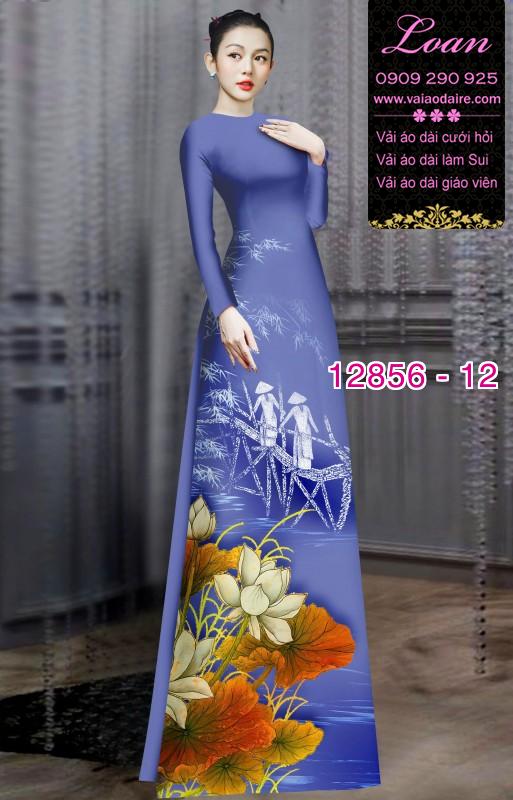 Vải áo dài hoa in 3D