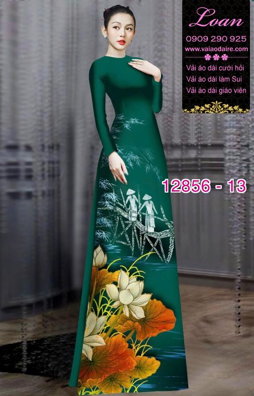 Vải áo dài hoa in 3D