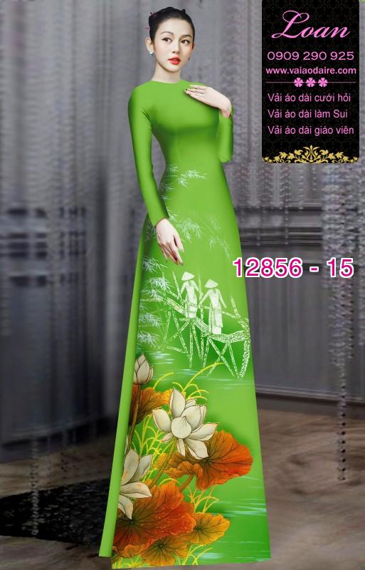 Vải áo dài hoa in 3D