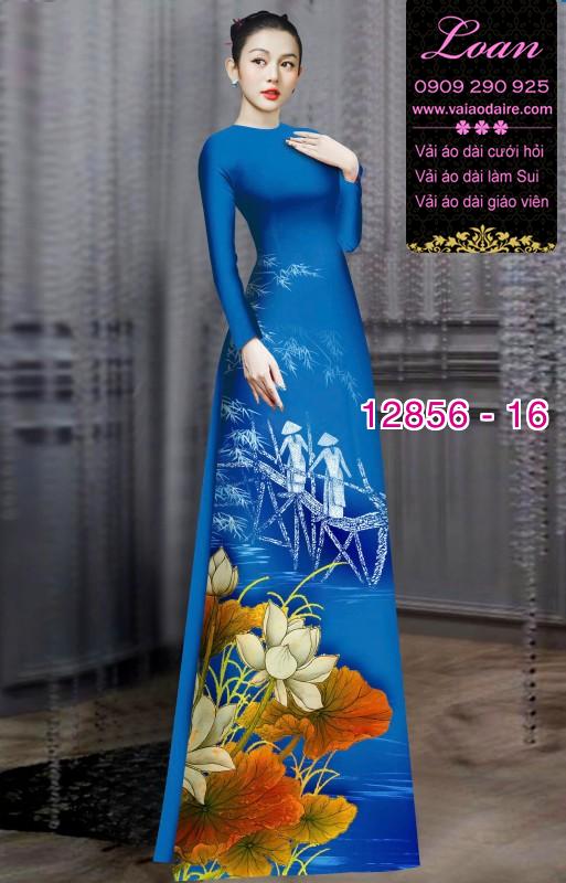 Vải áo dài hoa in 3D
