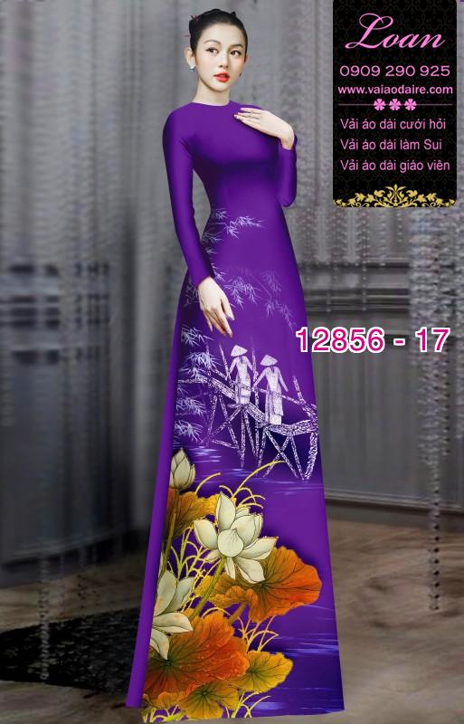 Vải áo dài hoa in 3D