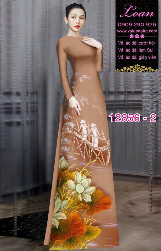 Vải áo dài hoa in 3D