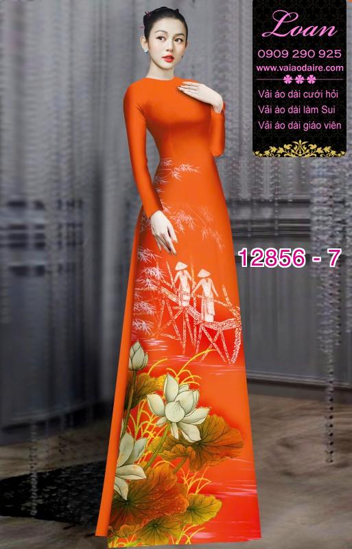 Vải áo dài hoa in 3D