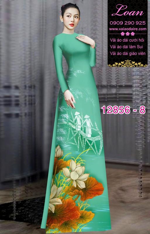 Vải áo dài hoa in 3D