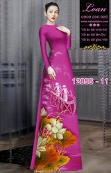 Vải áo dài hoa in 3D