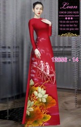 Vải áo dài hoa in 3D