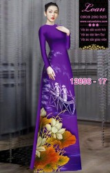 Vải áo dài hoa in 3D