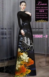 Vải áo dài hoa in 3D