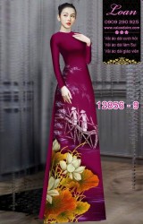 Vải áo dài hoa in 3D