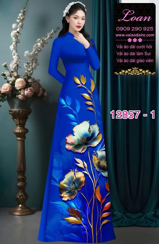 Vải áo dài hoa in 3D
