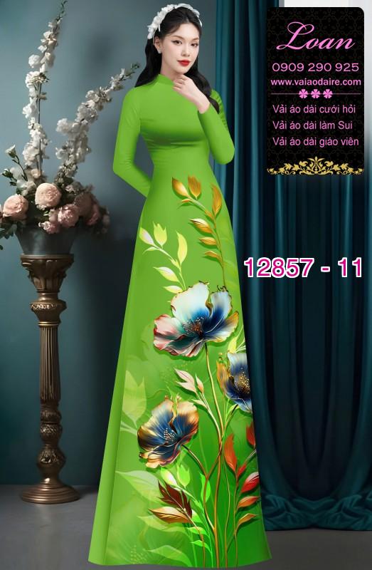 Vải áo dài hoa in 3D