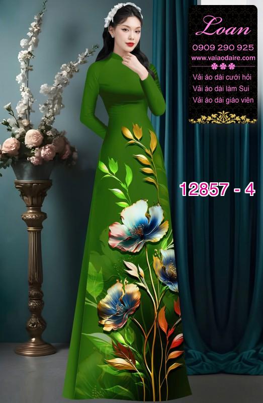 Vải áo dài hoa in 3D