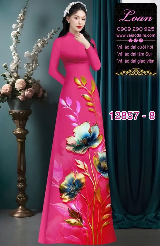Vải áo dài hoa in 3D
