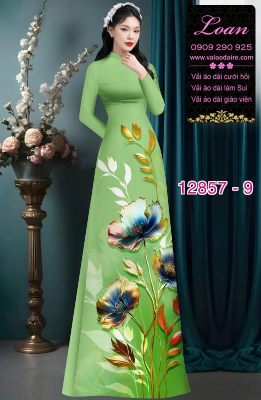 Vải áo dài hoa in 3D