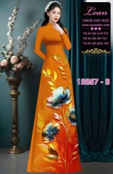 Vải áo dài hoa in 3D