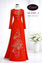 Vải áo dài kết pha lê cao cấp