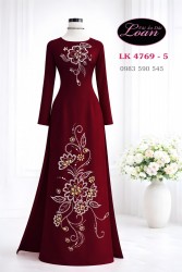 Vải áo dài kết pha lê cao cấp