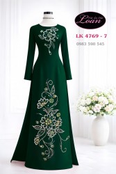 Vải áo dài kết pha lê cao cấp