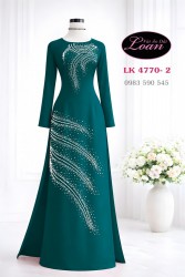 Vải áo dài kết pha lê cao cấp