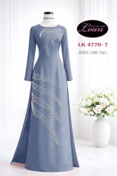 Vải áo dài kết pha lê cao cấp