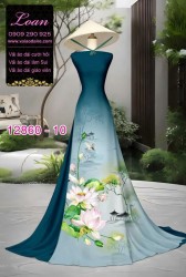 Vải áo dài hoa in 3D