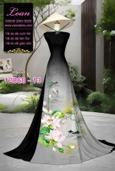 Vải áo dài hoa in 3D