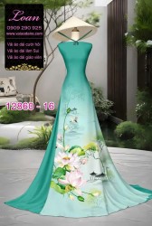Vải áo dài hoa in 3D