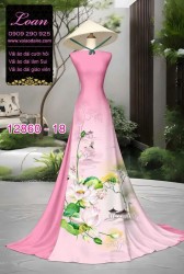 Vải áo dài hoa in 3D