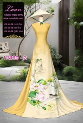 Vải áo dài hoa in 3D