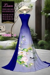 Vải áo dài hoa in 3D