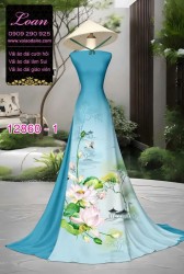 Vải áo dài hoa in 3D