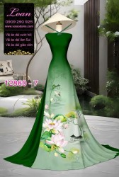 Vải áo dài hoa in 3D